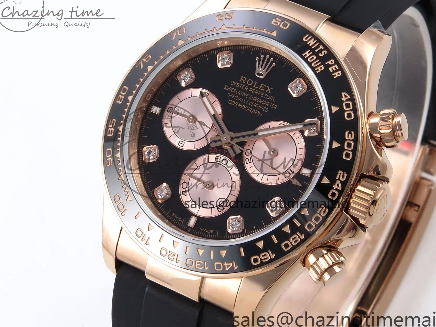 0106 Durable Daytona 126515 QF 1:1 Best Edition Black RG Diamonds Dial on Oysterflex Strap SH4131 V6（Gain Weight） 1207